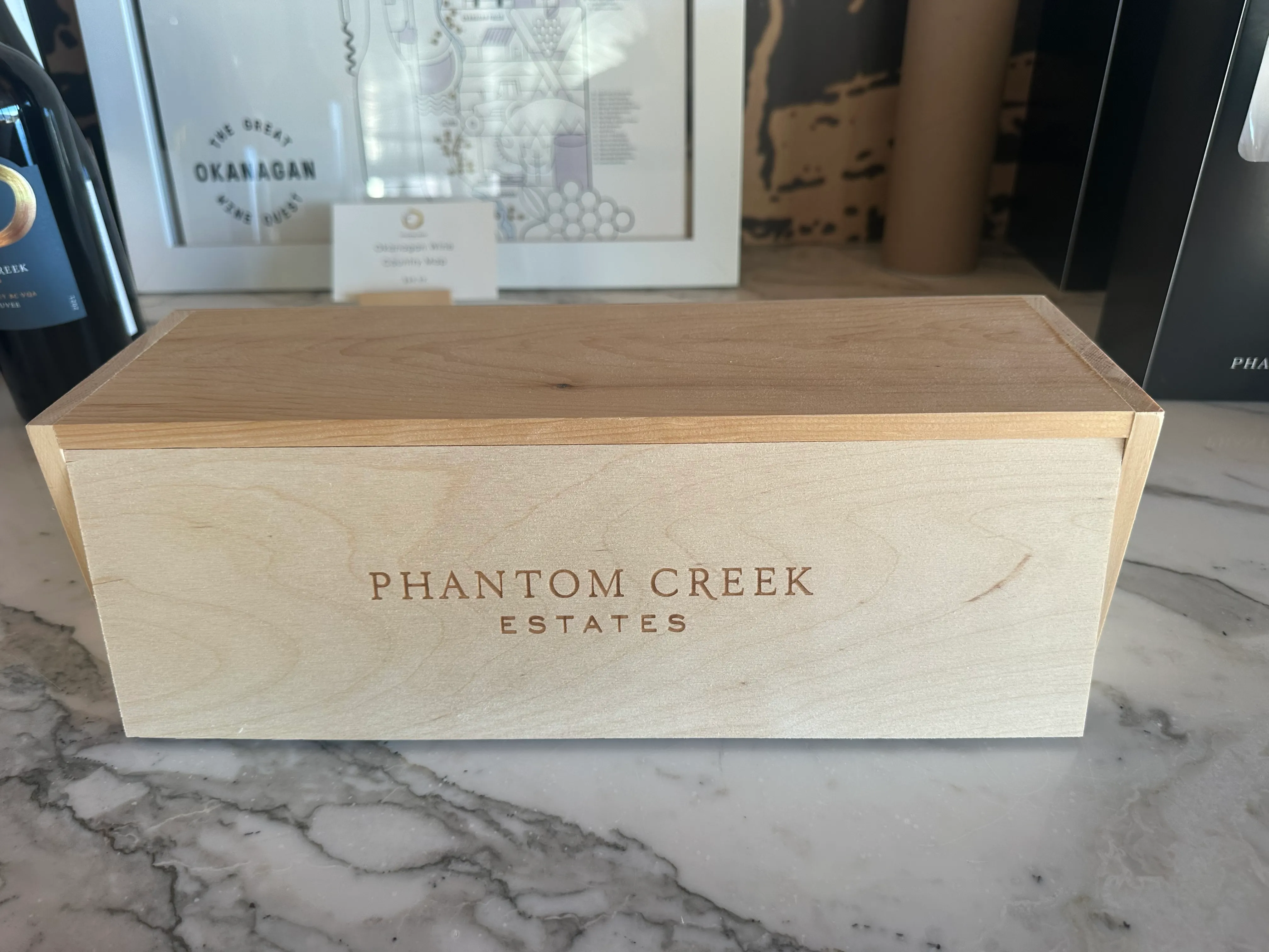 Logo'd Single Bottle Wooden Box